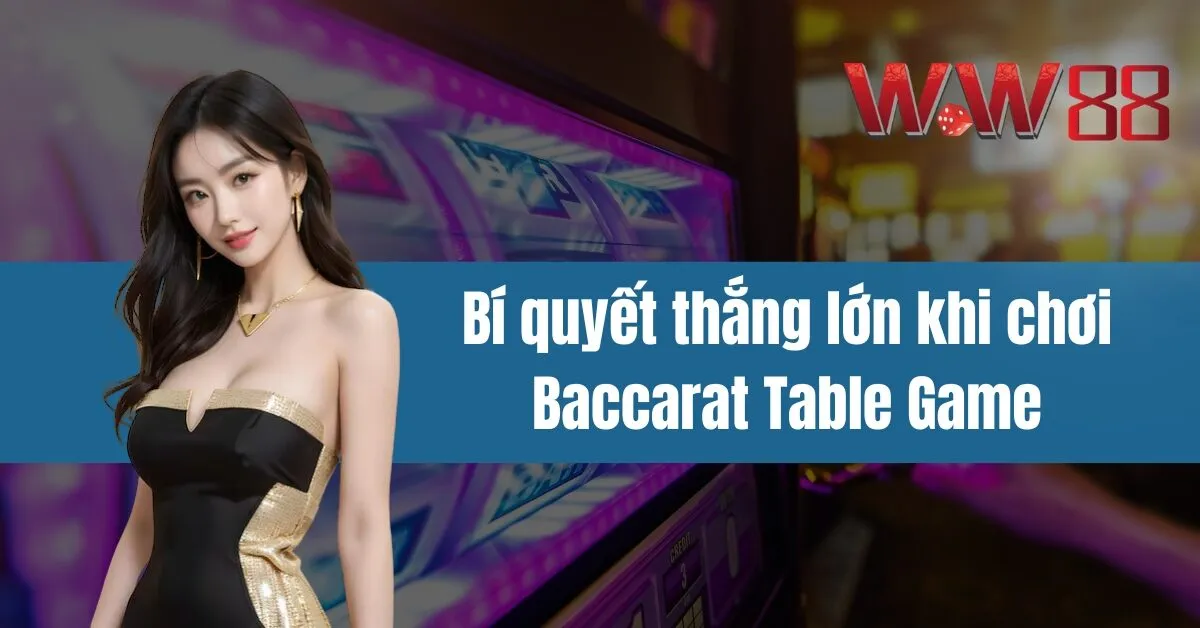 Bí quyết thắng lớn khi chơi Baccarat Table Game